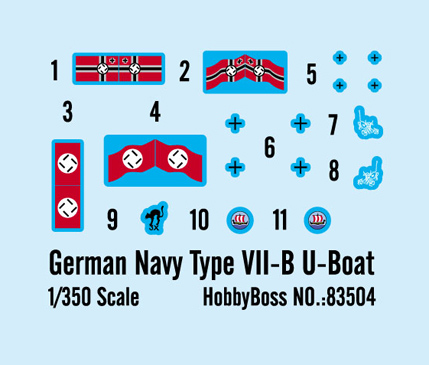 Hobby Boss DKM Navy Type VII-B U-Boat 1/350